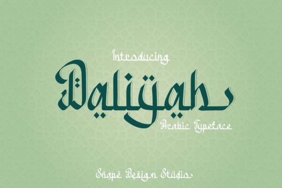 Daliyah Display Font for Chic Oriental Web Design