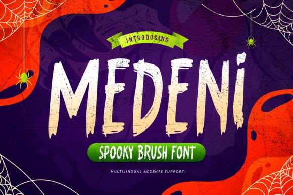 Medeni Spooky Brush Display Font for Halloween Crafts and Seasonal Designs