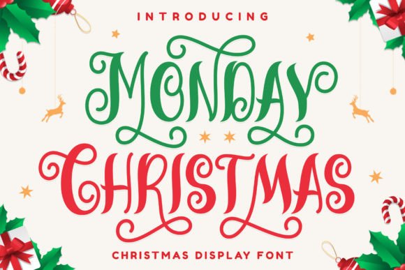 Monday Christmas Typeface Review for Editorial Design