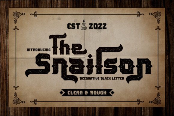 The Snailson Display Font for Handmade Labels and Wedding Invitations